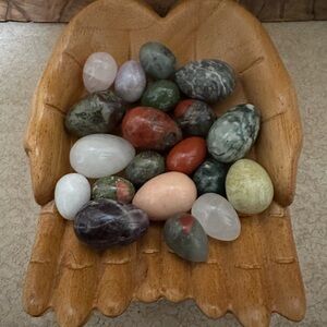 Assorted Carved Crystal Eggs..